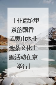 非遗馆里茶韵飘香 武夷山水非遗茶文化主题活动在京举行