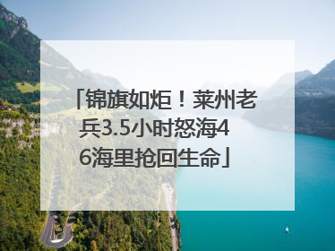 锦旗如炬！莱州老兵3.5小时怒海46海里抢回生命