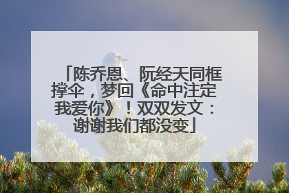 陈乔恩、阮经天同框撑伞，梦回《命中注定我爱你》！双双发文：谢谢我们都没变