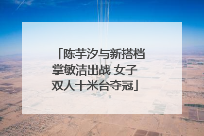 陈芋汐与新搭档掌敏洁出战 女子双人十米台夺冠