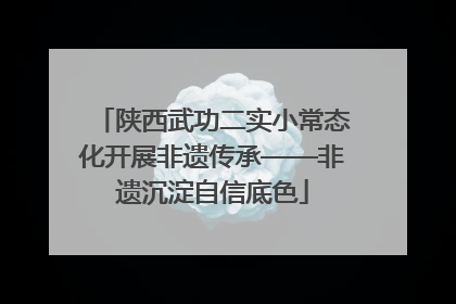 陕西武功二实小常态化开展非遗传承——非遗沉淀自信底色