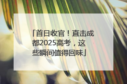 首日收官！直击成都2025高考，这些瞬间值得回味