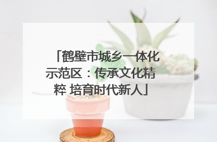 鹤壁市城乡一体化示范区：传承文化精粹 培育时代新人