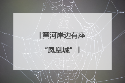 黄河岸边有座“凤凰城”