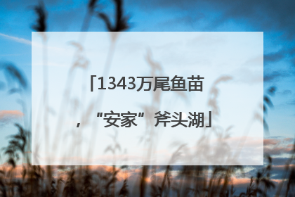 1343万尾鱼苗，“安家”斧头湖