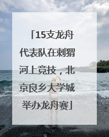 15支龙舟代表队在刺猬河上竞技，北京良乡大学城举办龙舟赛