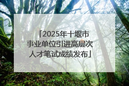 2025年十堰市事业单位引进高层次人才笔试成绩发布