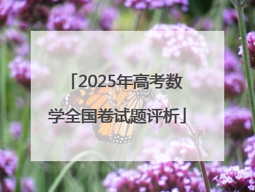 2025年高考数学全国卷试题评析