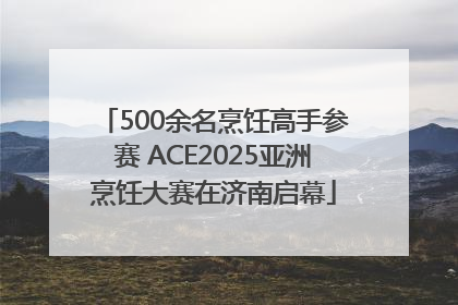 500余名烹饪高手参赛 ACE2025亚洲烹饪大赛在济南启幕